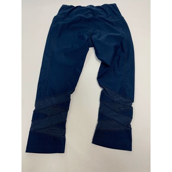 Apana Women's Jegging Pull On Pants Elastic Waist Blue Mesh Hem Small - Picture 3 of 7